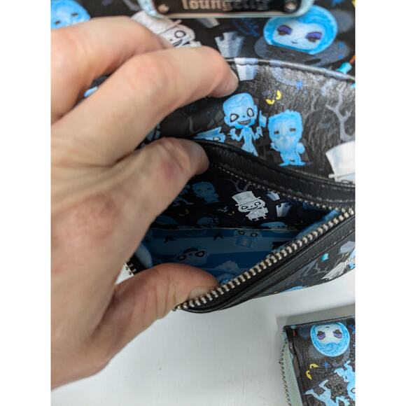 Disney Parks LOUNGEFLY Funko Pop 2021 HAUNTED MANSION Mini Backpack + Wallet main image 4